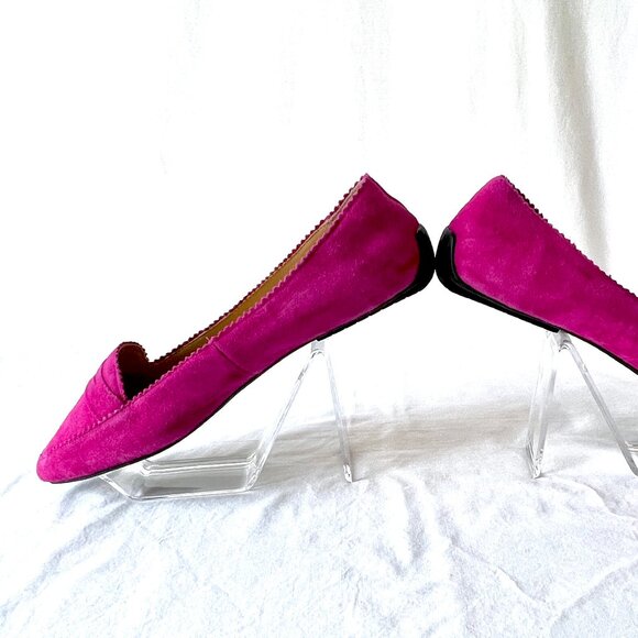 Talbots Francesca Keeper Driving Magenta Pink Suede Leather Loafers, Sz 8.5 LN! - Picture 6 of 15